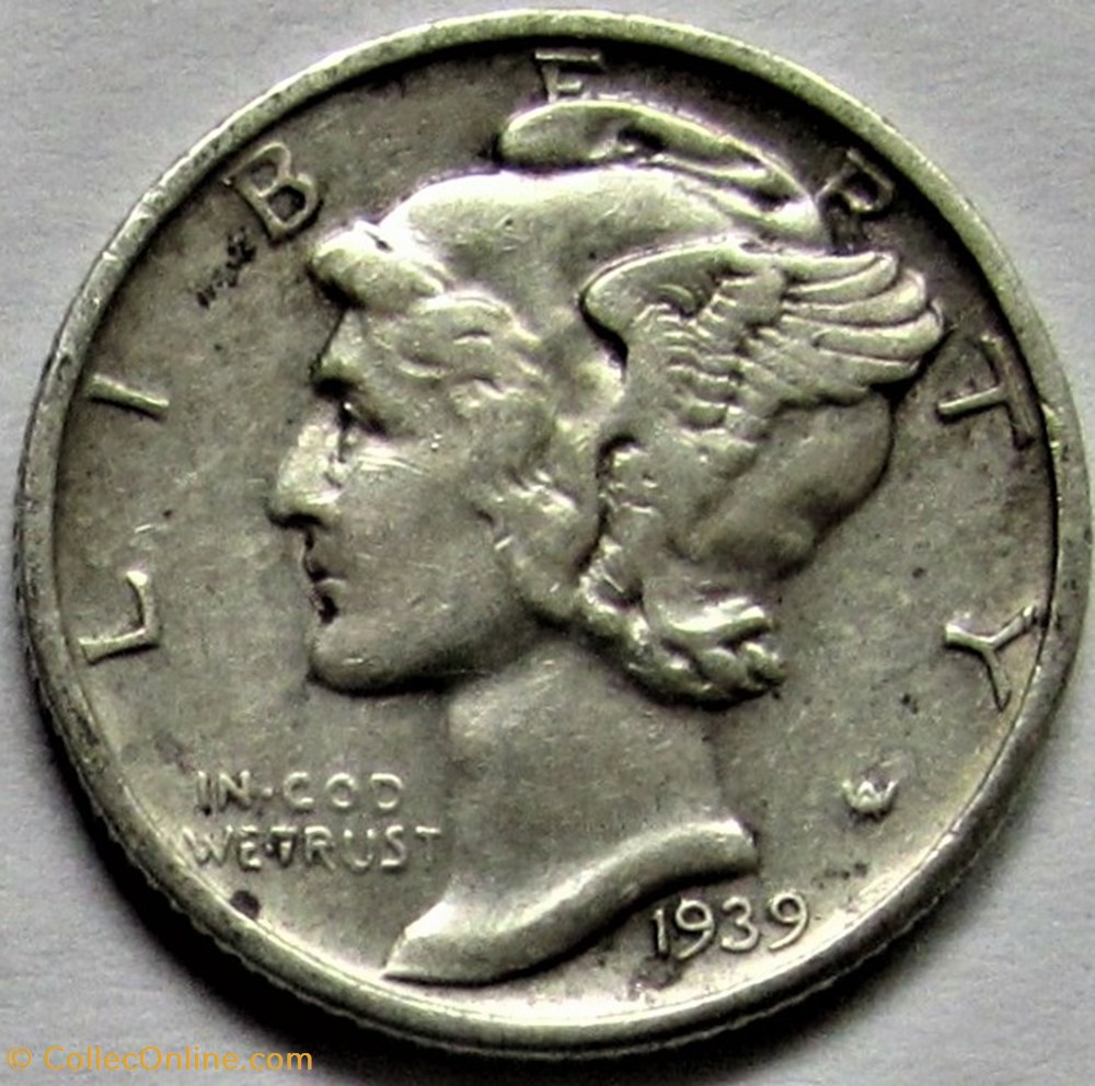 1939 San Francisco Dime - Error monnaies monde etats unis 1939 san francisco dime error