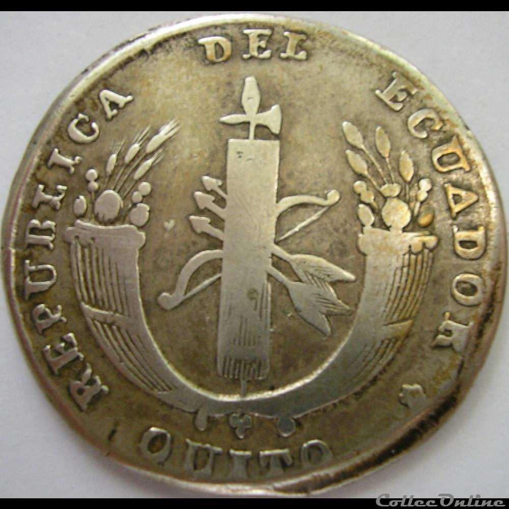 Ecuador - 4 Reales 1842 Quito monnaies monde equateur ecuador 4 reales 1842 quito
