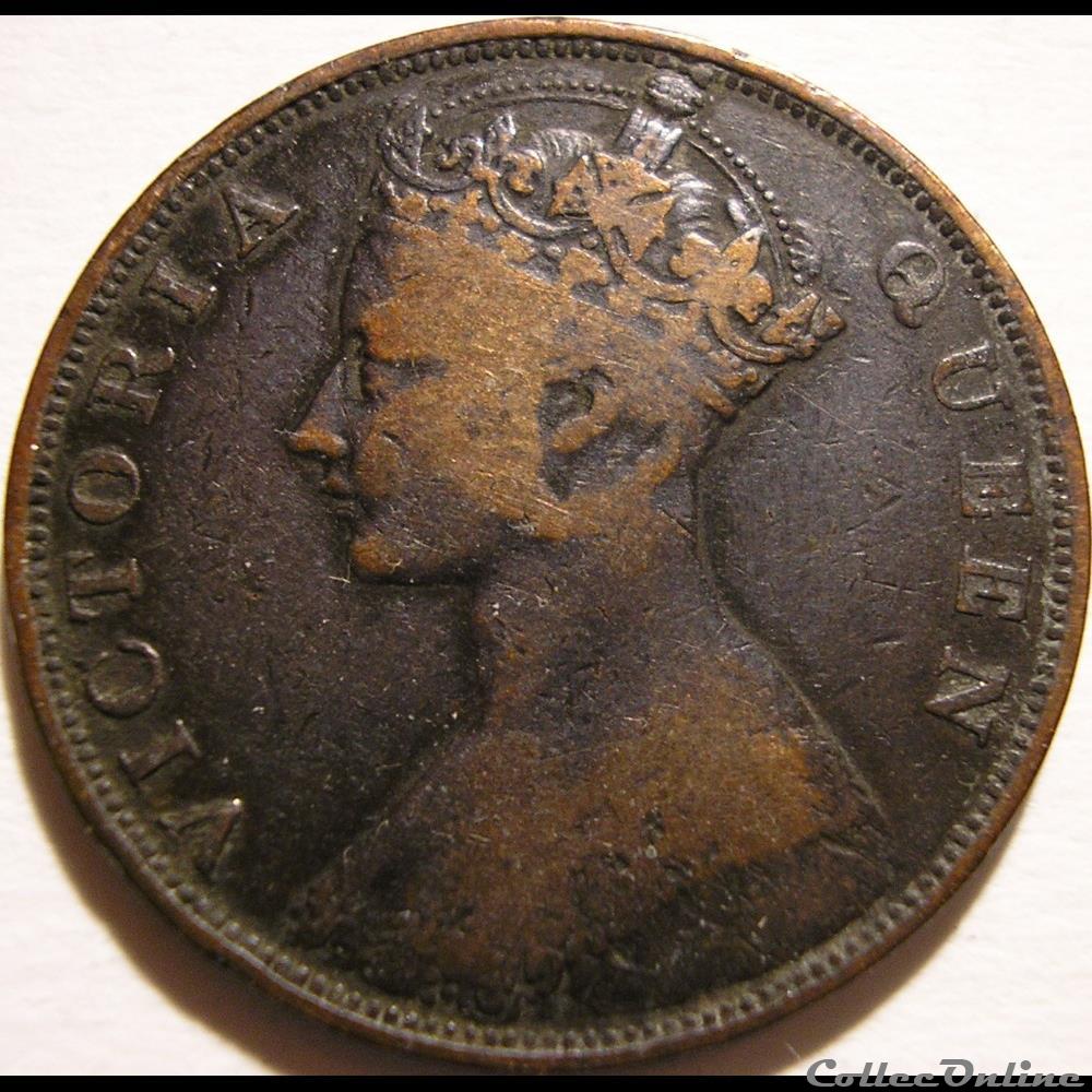 Victoria - One Cent 1877 - Hong-Kong (ex.2) monnaie monde victoria one cent 1877 hong kong ex 2