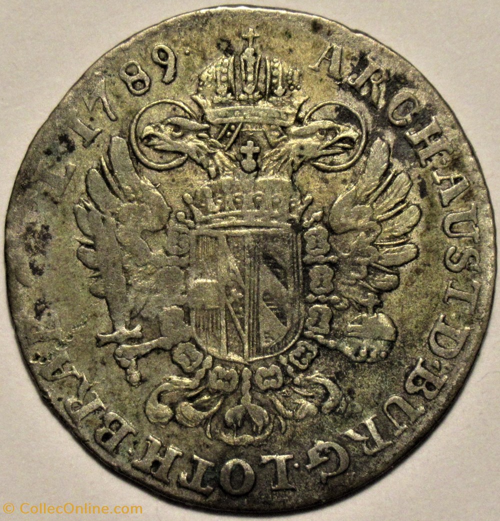 1789 Brabant, 14 Liards Brussels - Joseph II of Habsburg-Lorraine monnaies europe medievale pays bas autrichiens 1789 brabant 14 liards brussels joseph ii of habsburg lorraine