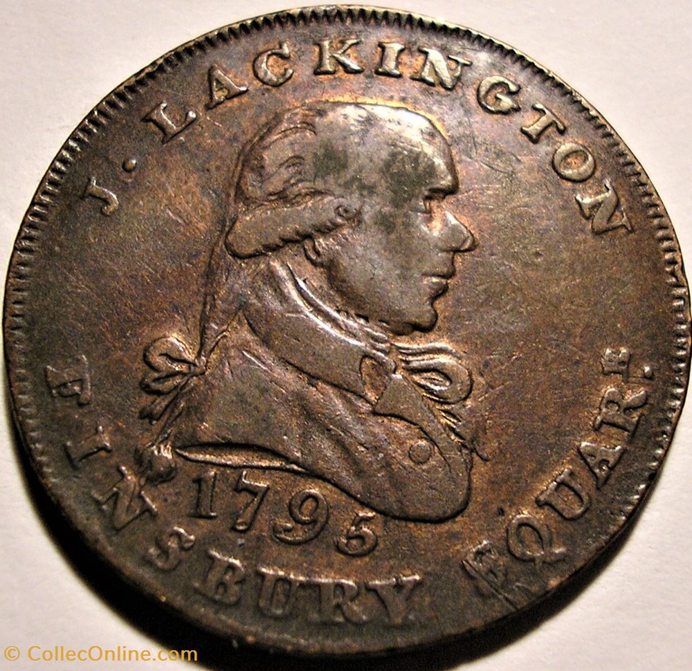 1795 HalfPenny - J. Lackington & Allen’s, Finsbury Square, London, England (variety) monnaie monde royaume uni 1795 halfpenny j lackington allen s finsbury square london england variety