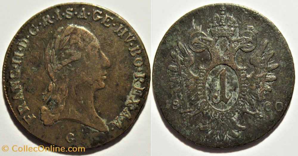 Franz I - 1 Kreutzer 1800 Groß-Neustadt, Austrian Empire monnaies monde autriche franz i 1 kreutzer 1800 gro neustadt austrian empire