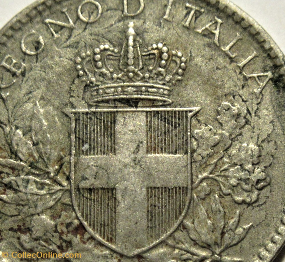 monnaies monde italie 1918 regno italia 20 centesimi roma vittorio emanuele iii overstrike