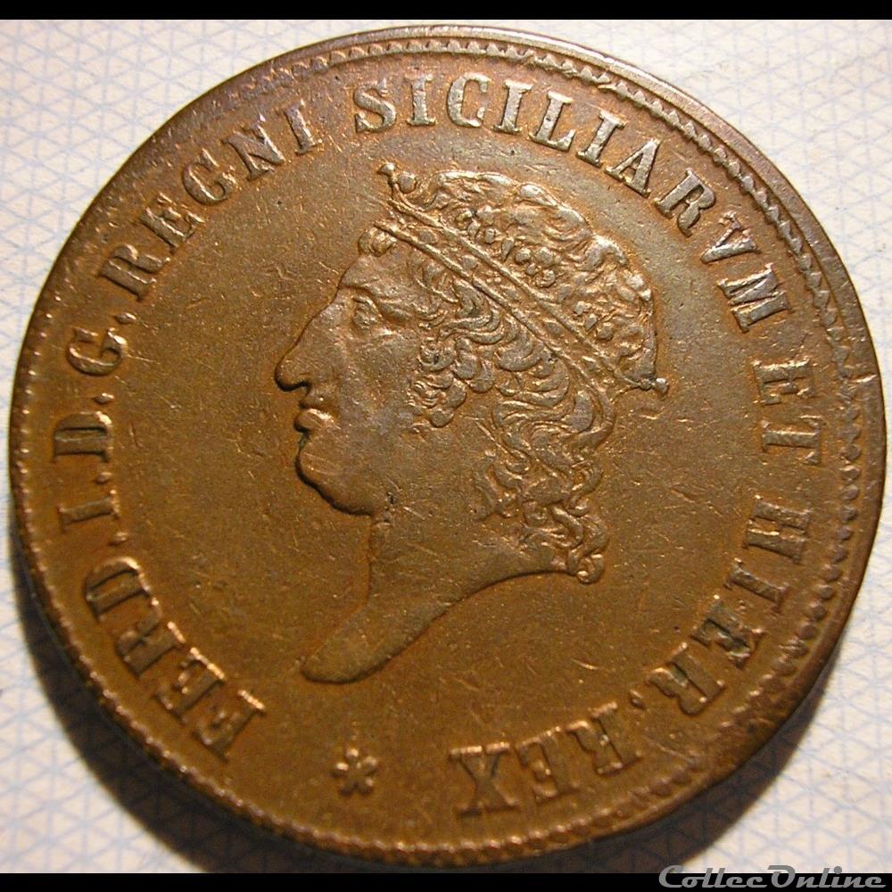 monnaie monde italie 1819 royaume des deux siciles 10 tornesi ferdinando ier de bourbon siciles