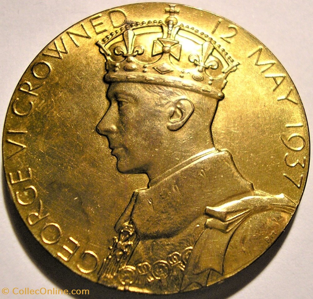 George VI & Elizabeth - 1937 Official Coronation Medal - UK 4 medaille royaume uni george vi elizabeth 1937 official coronation medal uk