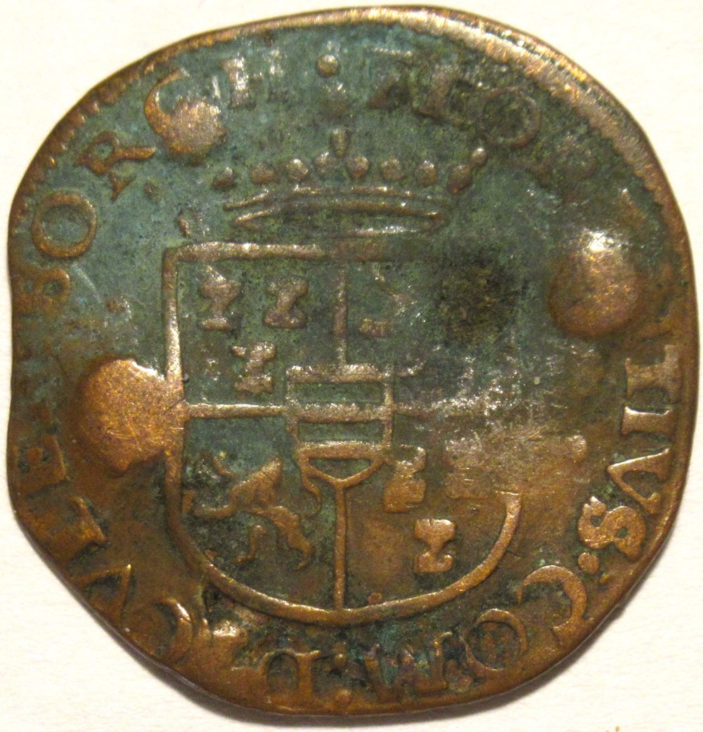Floris of Palland - 1 Duit 1590 - County of Culemborg, Gelderland monnaies monde pays bas floris of palland 1 duit 1590 county of culemborg gelderland