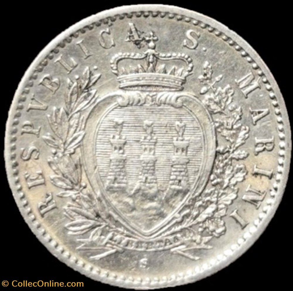 monnaies monde saint 1898 repubblica di san marino 50 centesimi roma