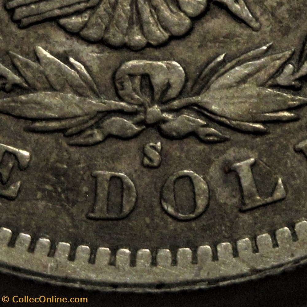 1896 San Francisco Dollar - Repunched Mintmark 3 monnaies monde etats unis 1896 san francisco dollar repunched mintmark