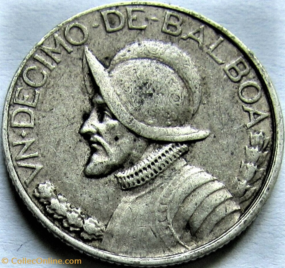 Panama - Decimo, 1/10 Balboa 1947 2 monnaies monde panama decimo 1 10 balboa 1947