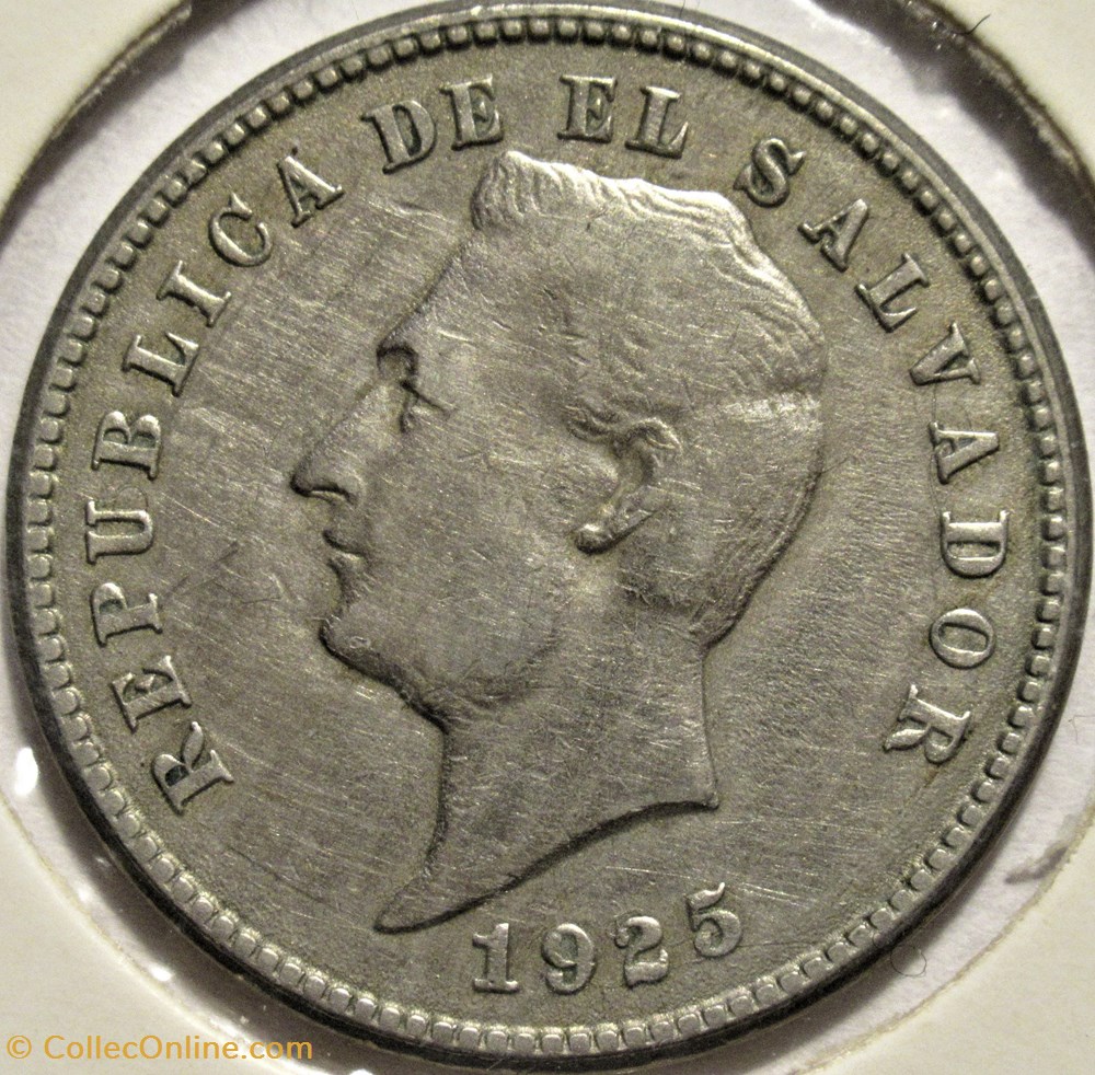 El Salvador - 10 Centavos 1925 monnaies monde argentine el salvador 10 centavos 1925