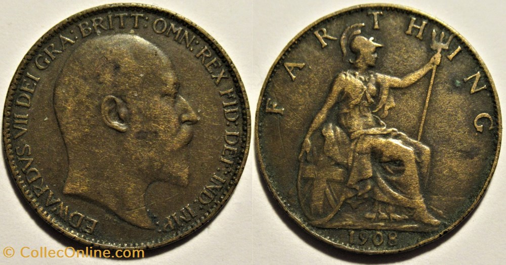 Edward VII - Farthing 1908 - United Kingdom monnaies monde royaume edward vii farthing 1908 united kingdom