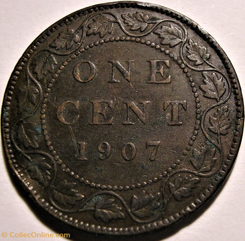 Edward VII - 1 Cent 1907 monnaies monde canada edward vii 1 cent 1907