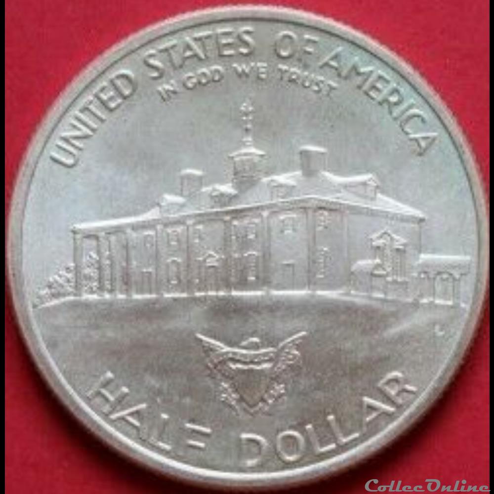 George Washington Half $ - 250th Anniversary - 1982 D 2 monnaie monde etat uni george washington half 250th anniversary 1982 d