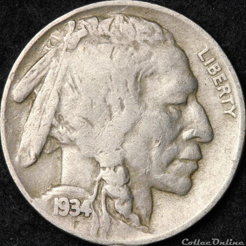 1934 Denver 5 Cents monnaies monde etats unis 1934 denver 5 cents