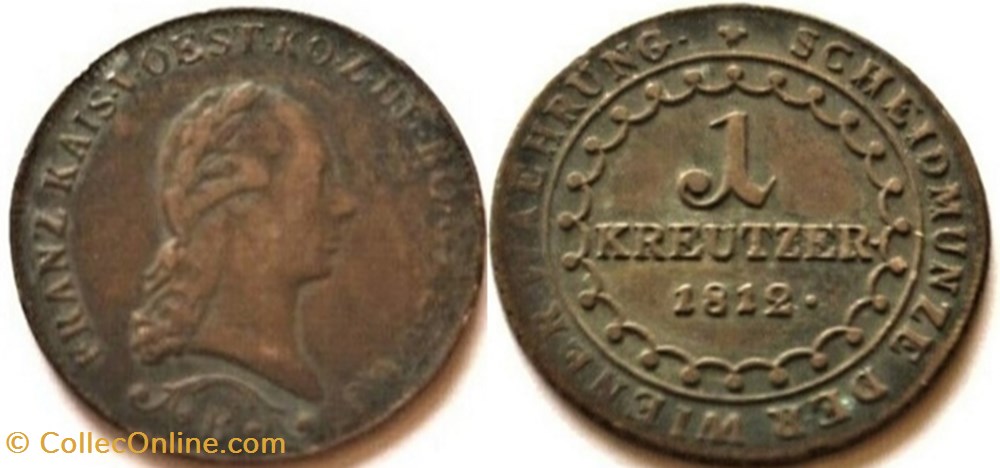 Franz I - 1 Kreutzer 1812 Kremnica - Austrian Empire monnaies monde autriche franz i 1 kreutzer 1812 kremnica austrian empire
