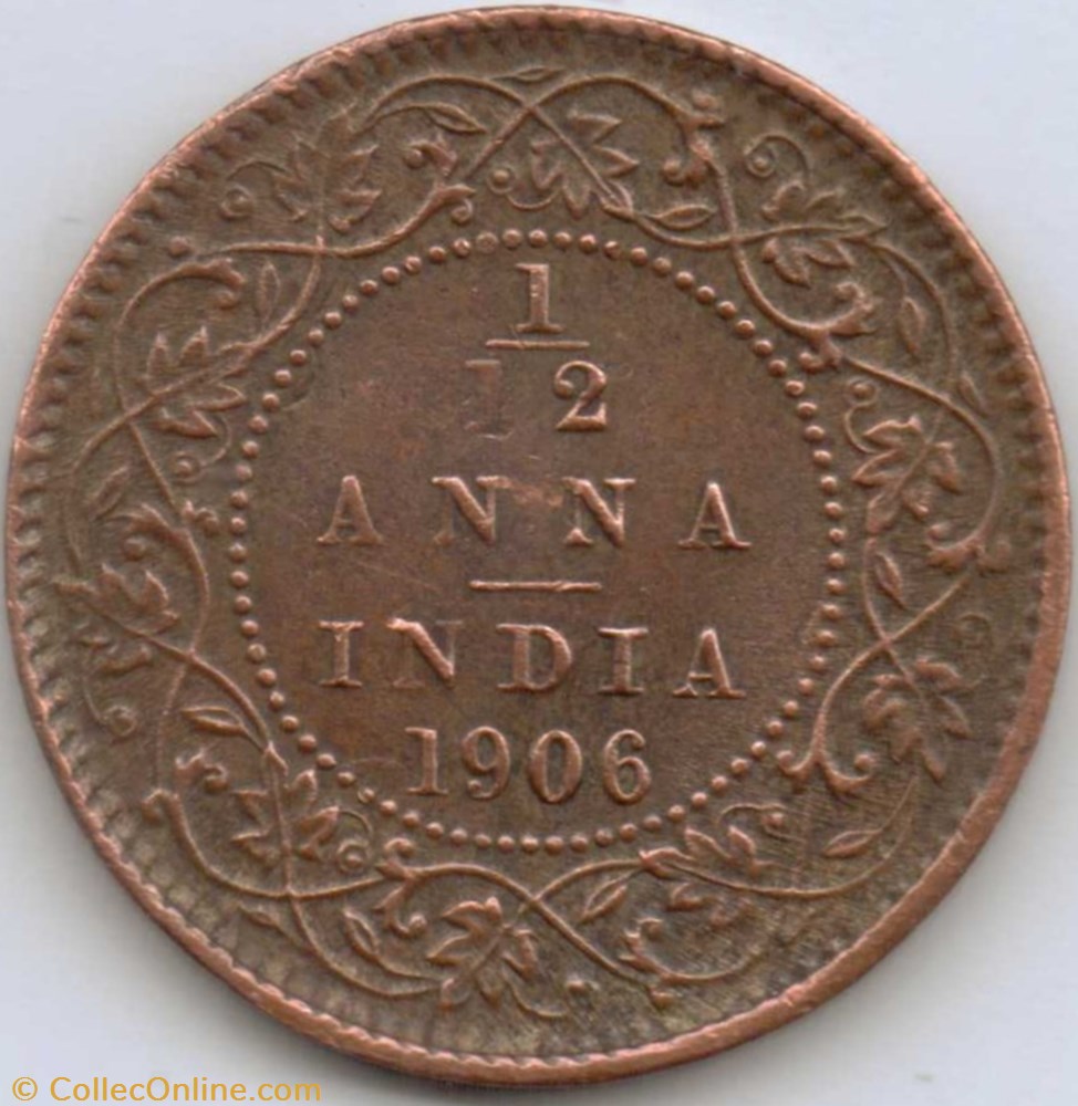 Edward VII - 1/12 Anna 1906 Calcutta - British India monnaie monde inde edward vii 1 12 anna 1906 calcutta british india