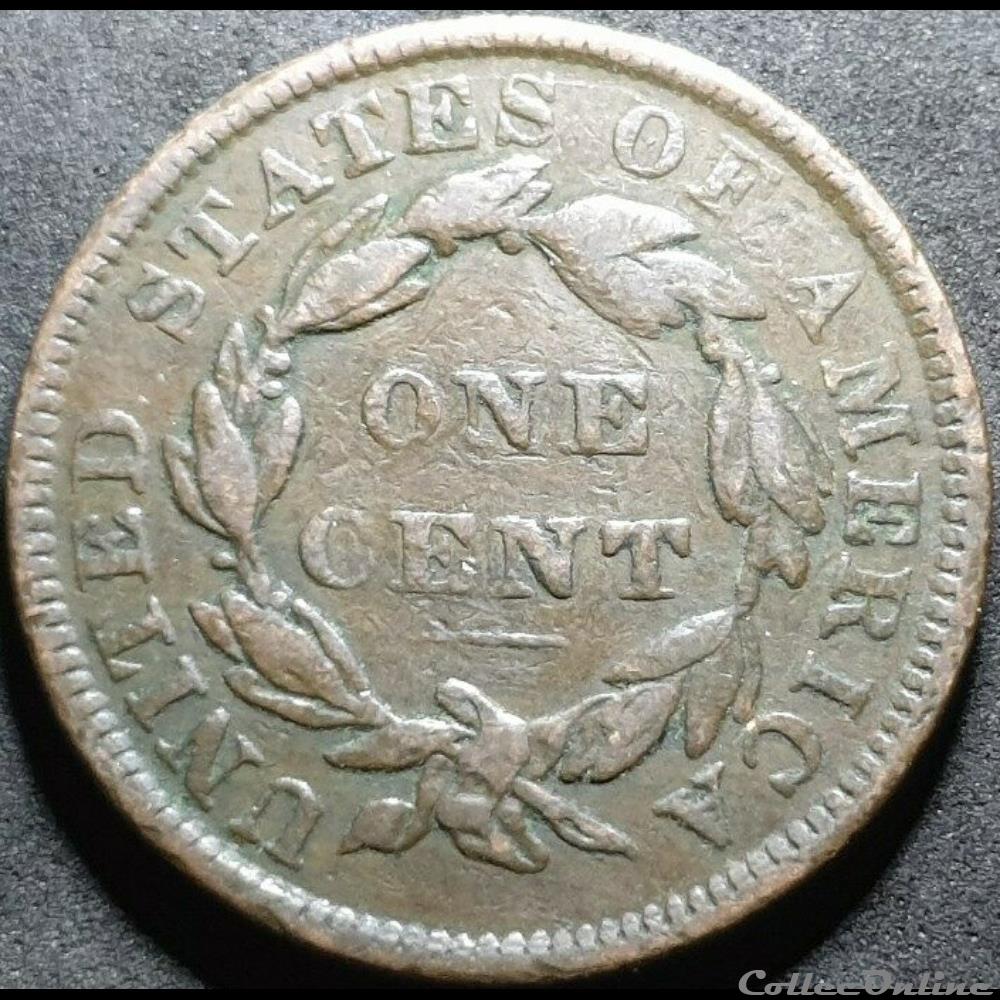 1836 One Cent (ex.2) monnaie monde etat uni 1836 one cent ex 2
