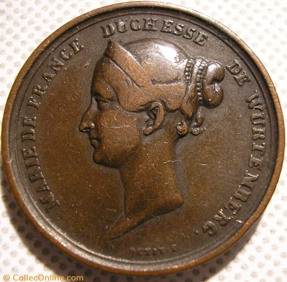 medaille royaux noblesse marie de france orleans 1837 medaillon de sa sculpture de jeanne arc