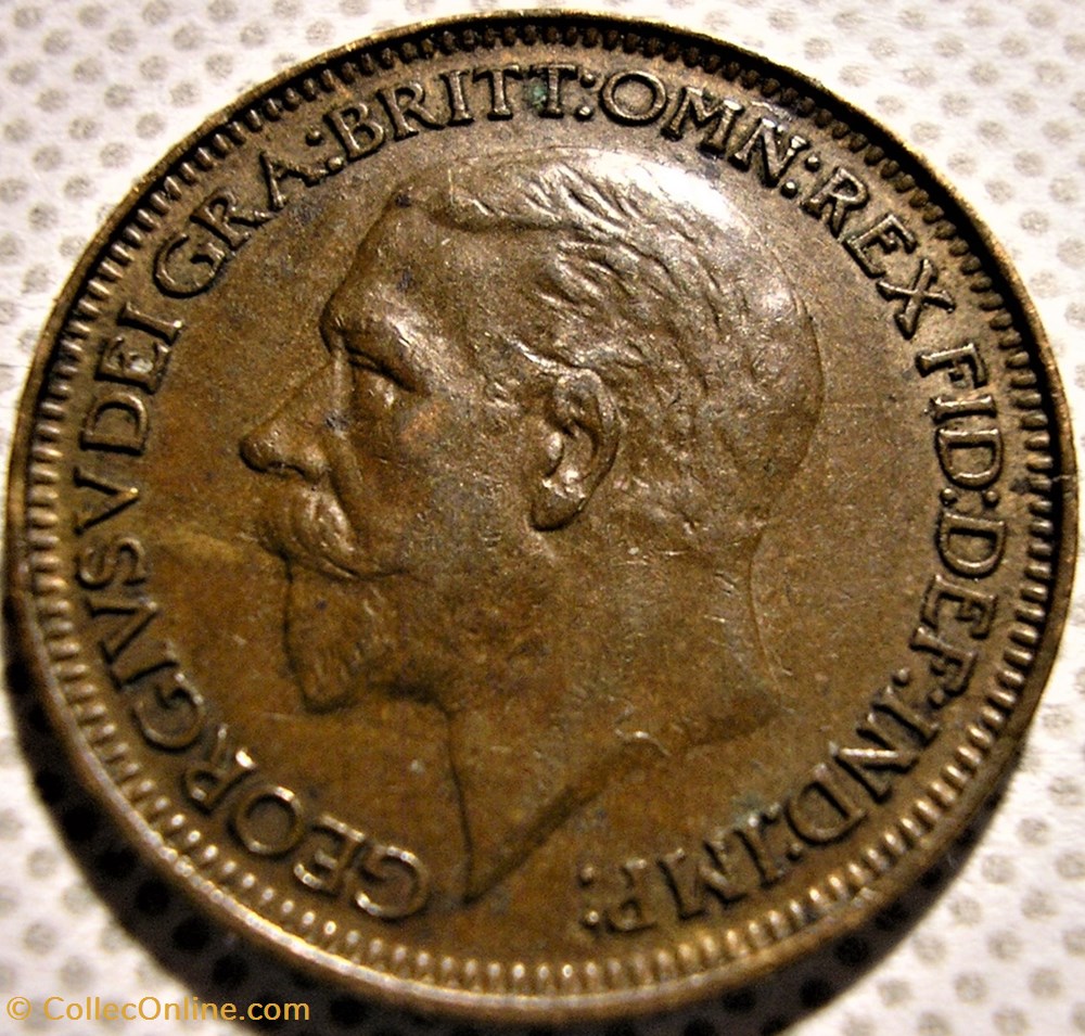 George V - Farthing 1932 - Great Britain 2 monnaies monde royaume uni george v farthing 1932 great britain