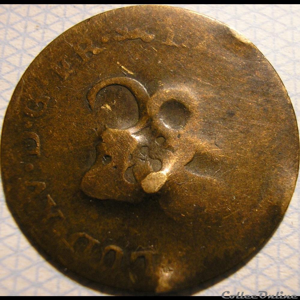Tabago / Tobago Island - Sou Marqué 1781-1803 Occupation française 2 monnaie monde trinite et tabago tobago island sou marque 1781 1803 occupation francaise