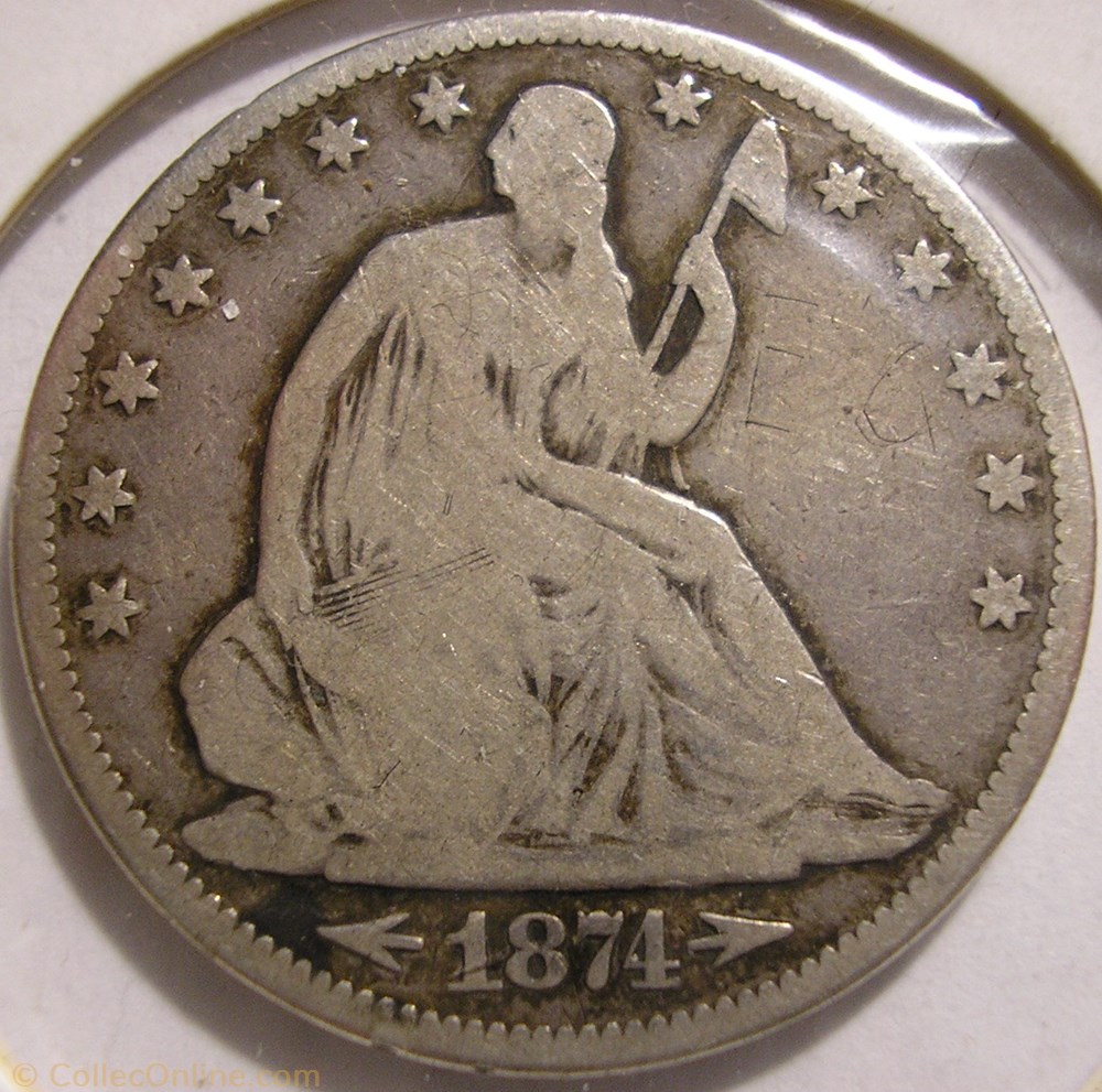 monnaies monde etats unis 1874 half dollar