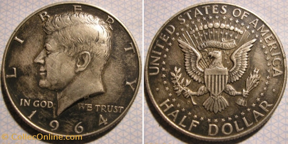 monnaie monde etat uni 1964 denver half dollar
