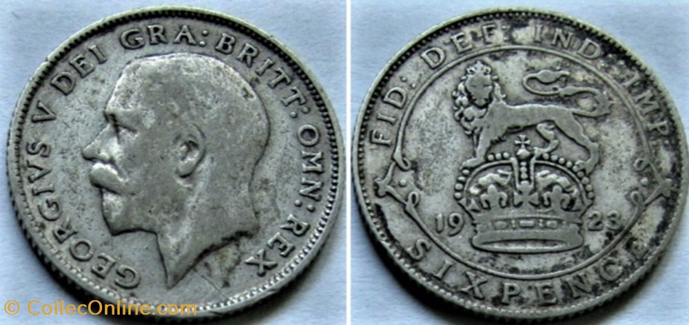 George V - 6 Pence 1923 - Great Britain monnaies monde royaume uni george v 6 pence 1923 great britain