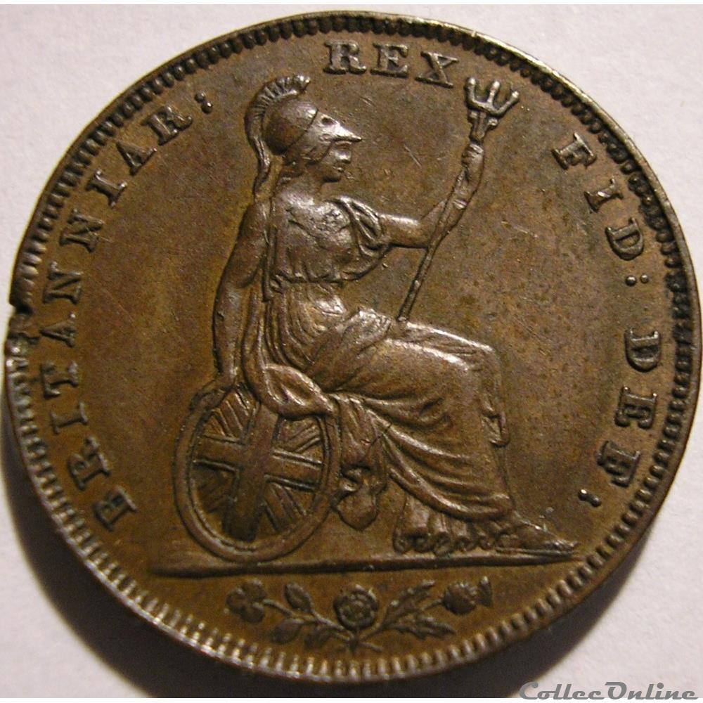 George IV - 1 Farthing 1830 Great Britain monnaies monde royaume uni george iv 1 farthing 1830 great britain
