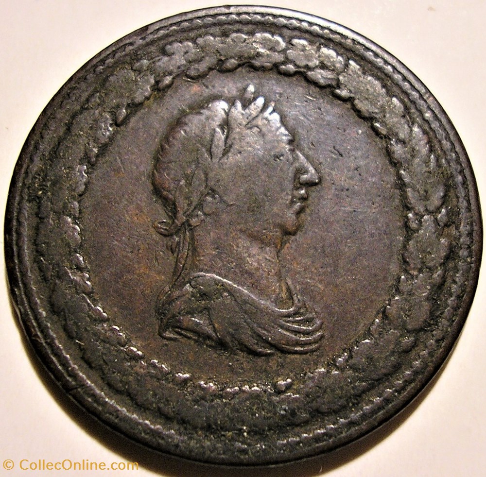 George III - HalfPenny Token 1812 - Thomas Halliday (ex.2) monnaie monde canadum george iii halfpenny token 1812 thomas halliday ex 2