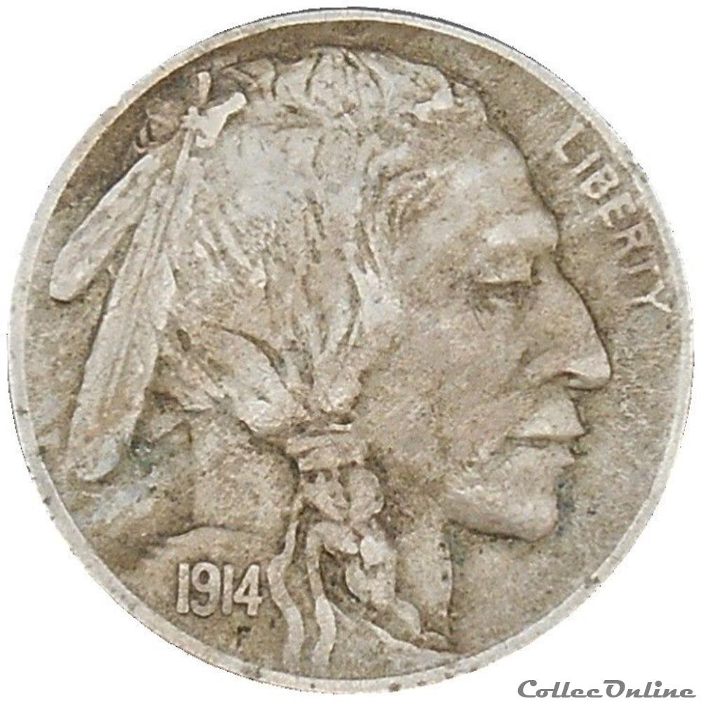1914 5 Cents monnaie monde etat uni 1914 5 cents