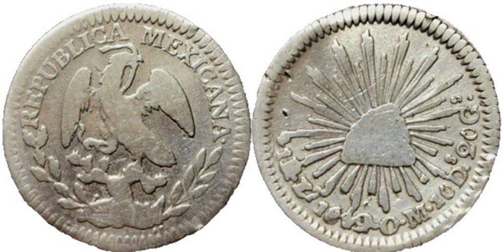 monnaies monde mexique mexico real 1849 zacatecas 2nd republic