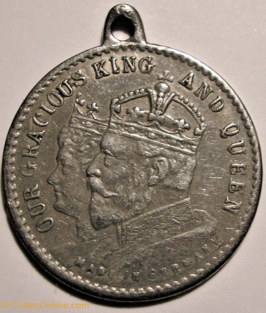 Edward VII & Alexandra - Silvered Medalet, Long May They Reign - GB 2 medaille royaume uni edward vii alexandra silvered medalet long may they reign gb