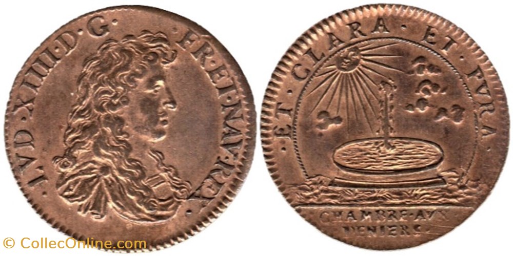 Louis XIV - 1666, Jeton, Chambre aux Deniers monnaies paranumismatique jetons poids louis xiv 1666 jeton chambre aux deniers