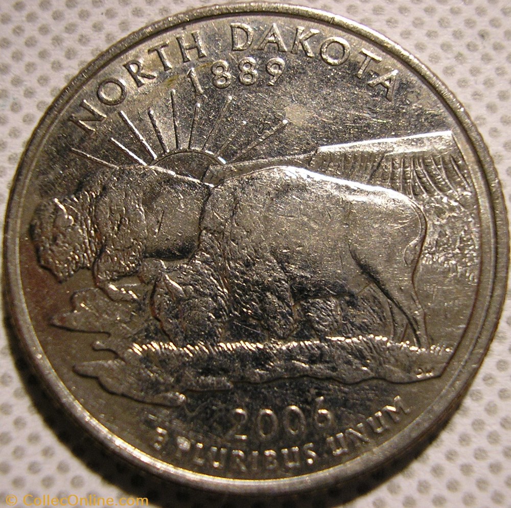 monnaie monde etat uni 2006 d quarter dollar north dakota state ex 2