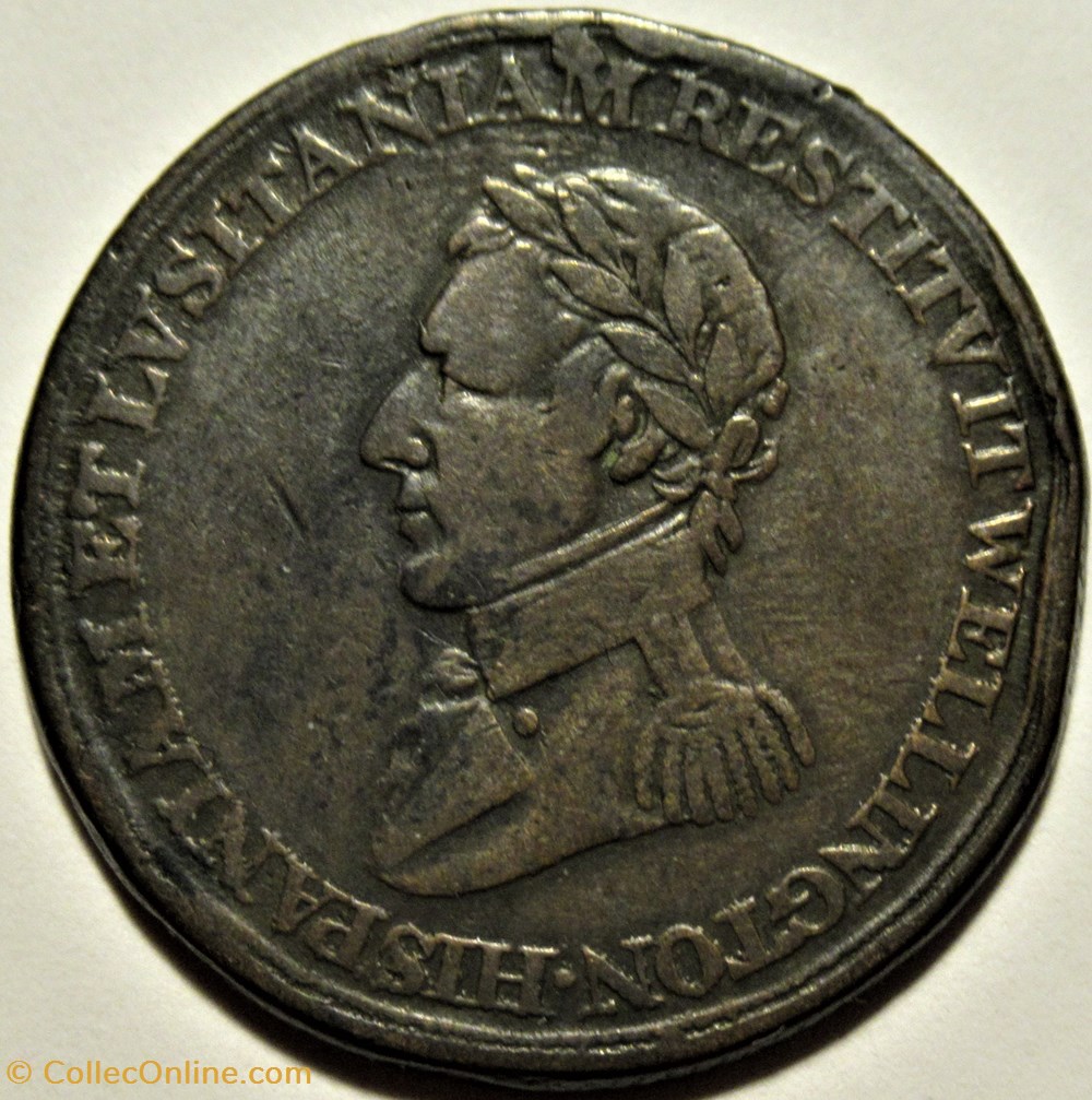 Wellington - HalfPenny 1812, Peninsular token to Salamanca 2 monnaies monde canada wellington halfpenny 1812 peninsular token to salamanca