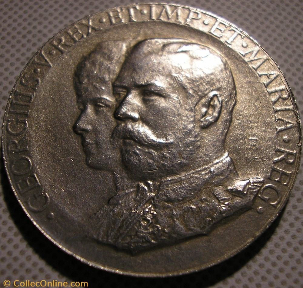 George V & Mary - 1912 Royal Visits to Bristol - UK 4 medaille royaume uni george v mary 1912 royal visits to bristol uk