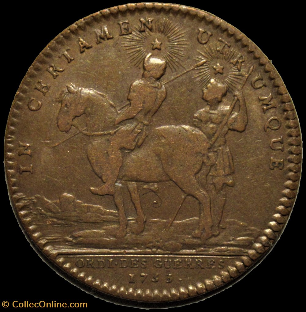 Louis XV - 1753, Jeton, Ordinaire des guerres monnaies paranumismatique jetons poids louis xv 1753 jeton ordinaire des guerres