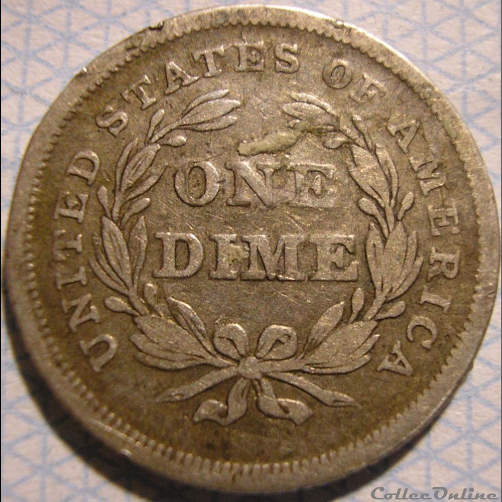 monnaie monde etat uni 1839 dime 10 cents