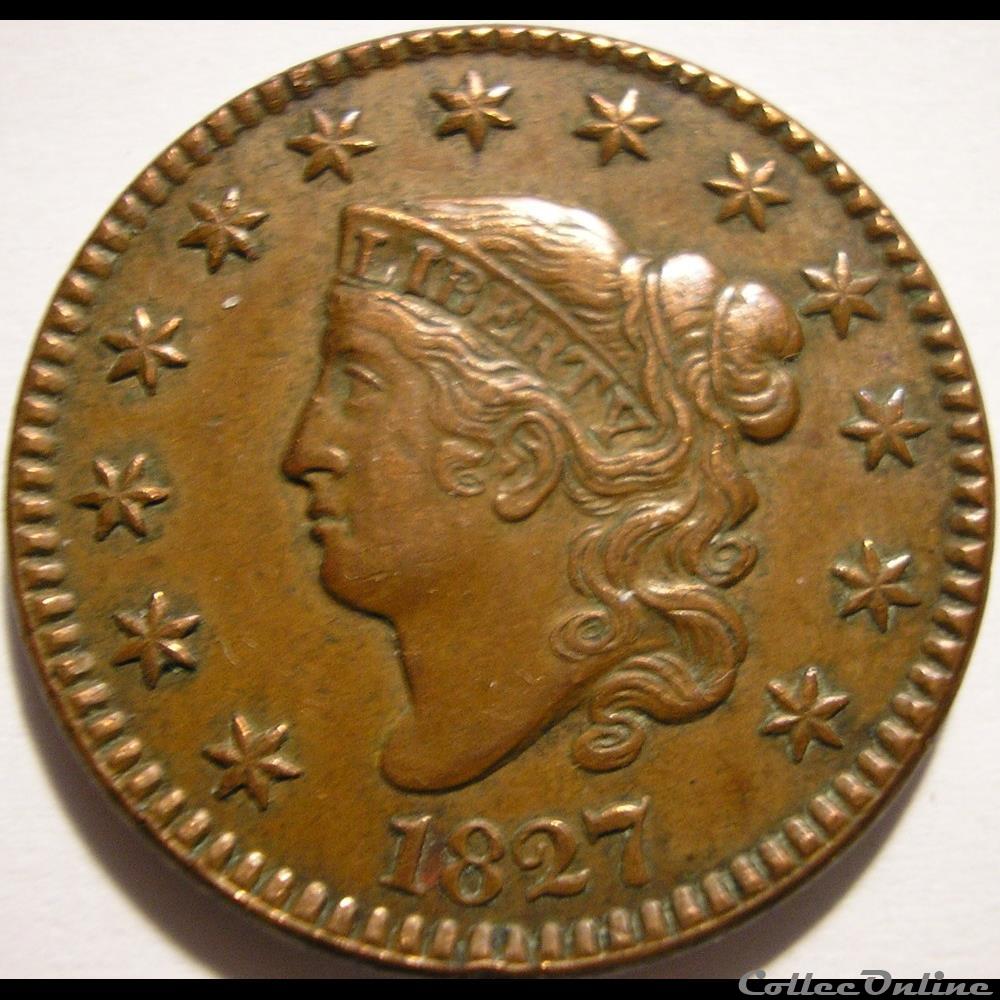 1827 One Cent monnaie monde etat uni 1827 one cent