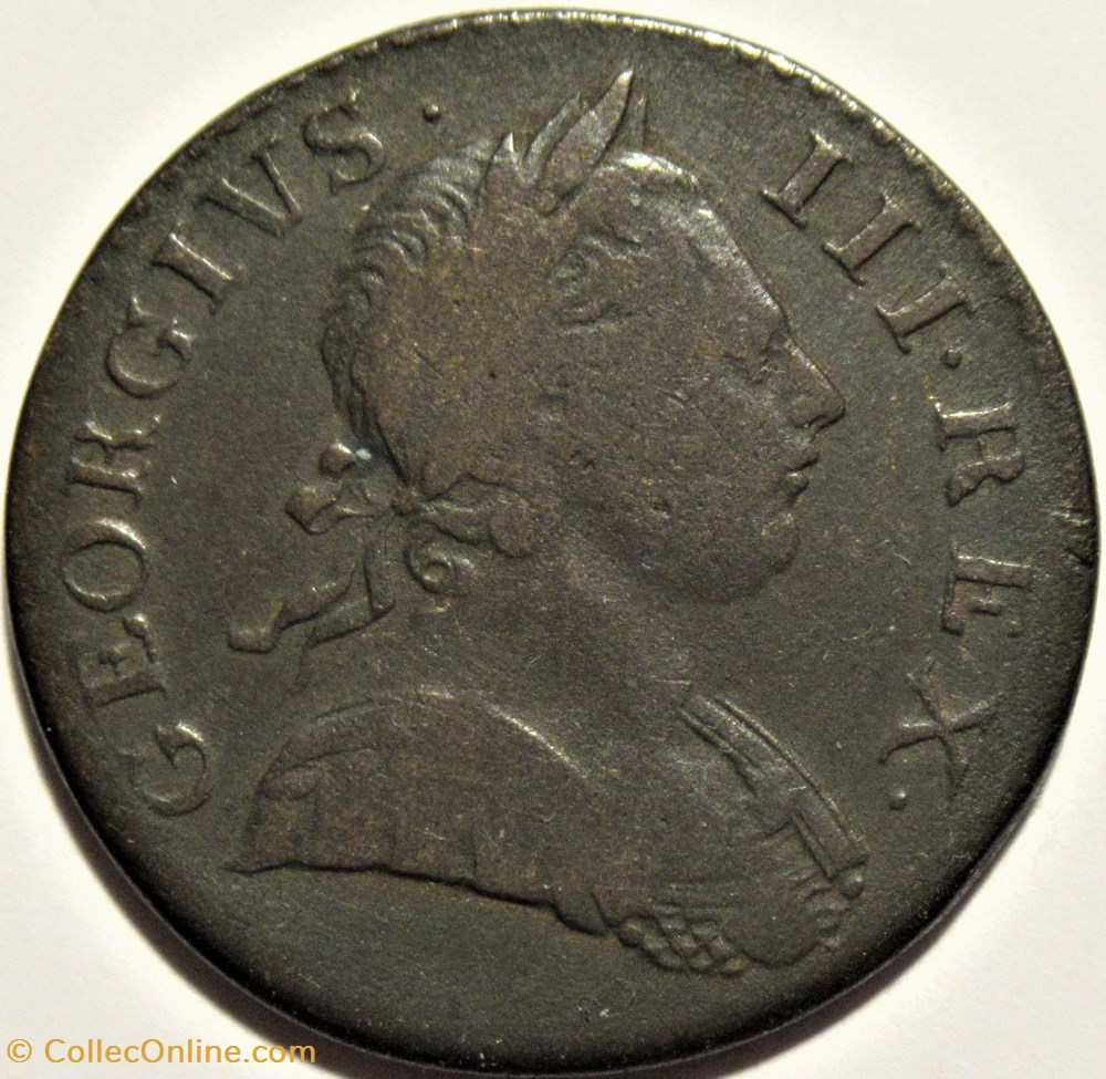 George III - Half Penny 1770 Great Britain (ex.2) monnaies monde royaume uni george iii half penny 1770 great britain ex 2