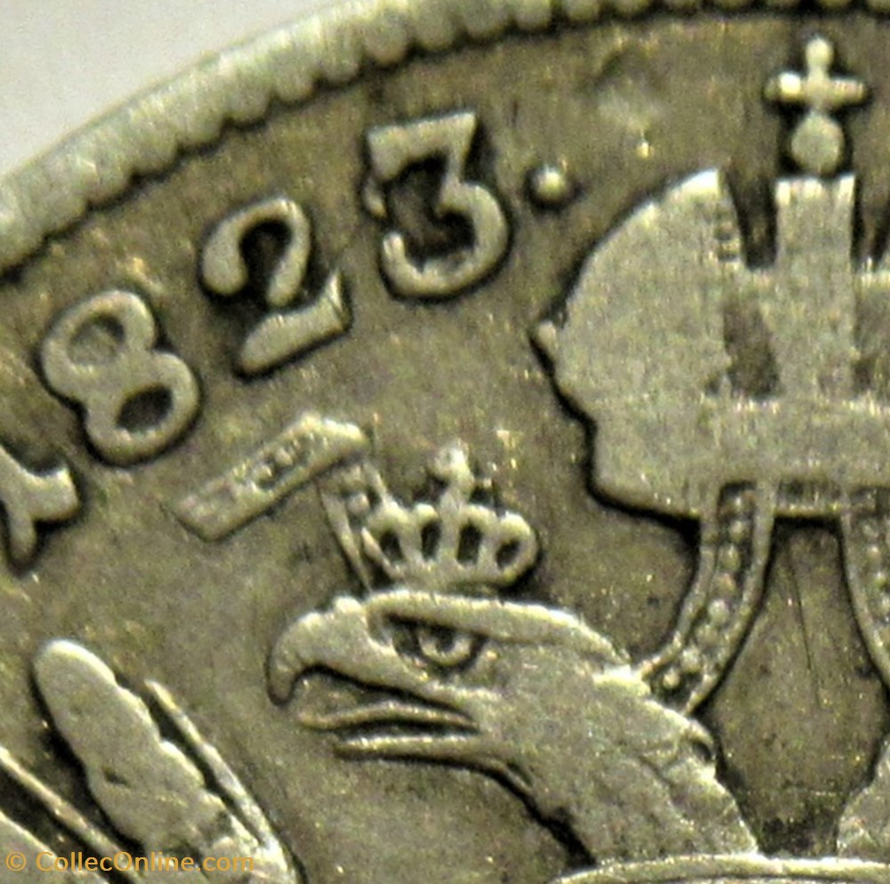 1823/2 Regno Lombardo-Veneto, 1 Lira Austriaca - Franz I d'Asburgo-Lorena 4 monnaies monde italie 1823 2 regno lombardo veneto 1 lira austriaca franz i asburgo lorena