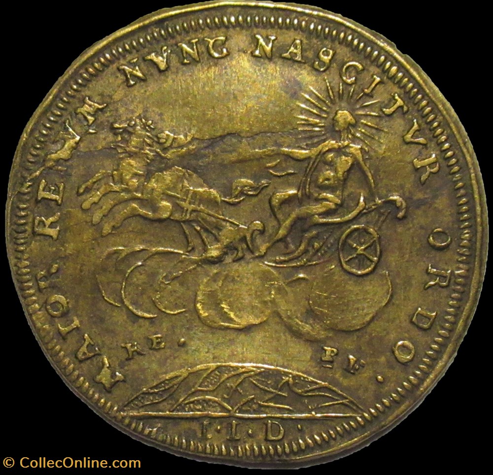 Louis XV - ca.1730, Aurore sur son char - Rechenpfennig by Dietzel monnaies paranumismatique jetons poids louis xv ca 1730 aurore sur son char rechenpfennig by dietzel