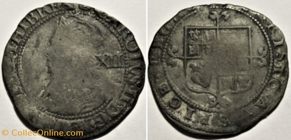 Charles II Stuart - One Shilling 1660-62 - Kingdom of England monnaies europe medievale royaume angleterre charles ii stuart one shilling 1660 62 kingdom of england