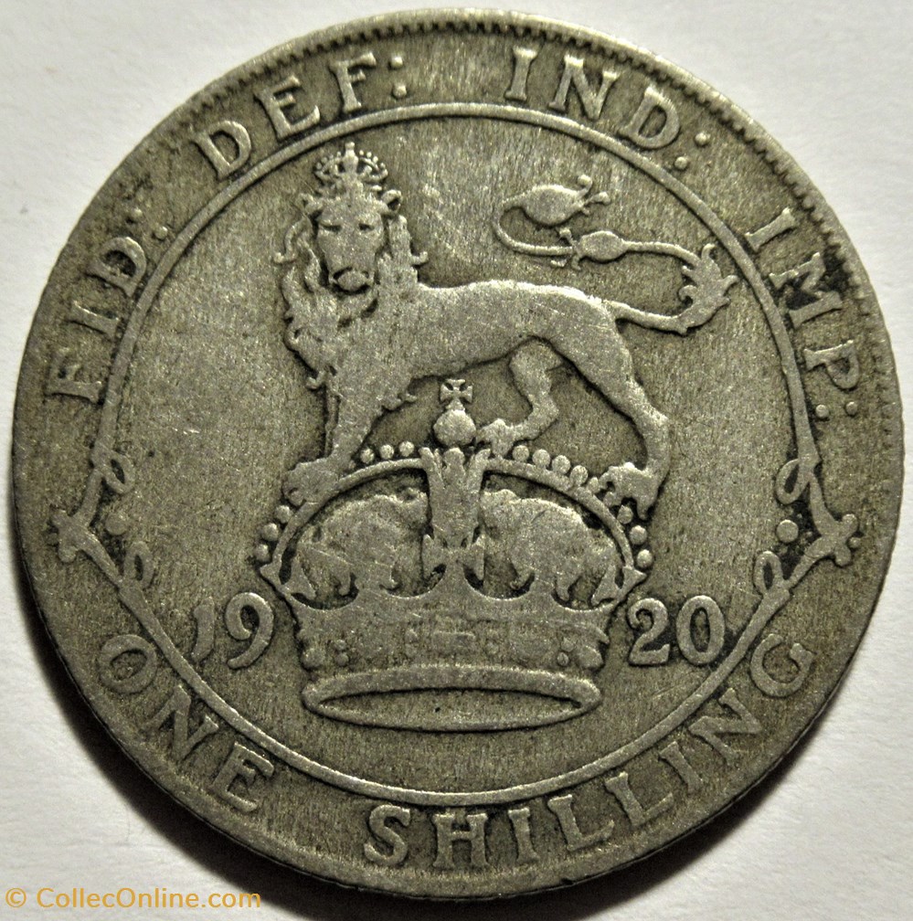 monnaies monde royaume uni george v one shilling 1920 great britain var