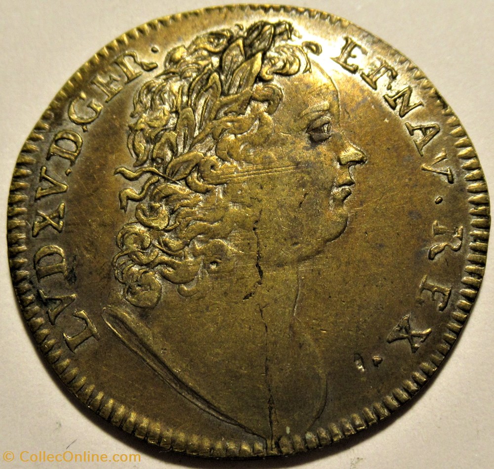 ca.1716 Louis XV - Rechenpfennig, Astrée "L'âge d'or" 2 monnaies paranumismatique jetons poids ca 1716 louis xv rechenpfennig astree l age or