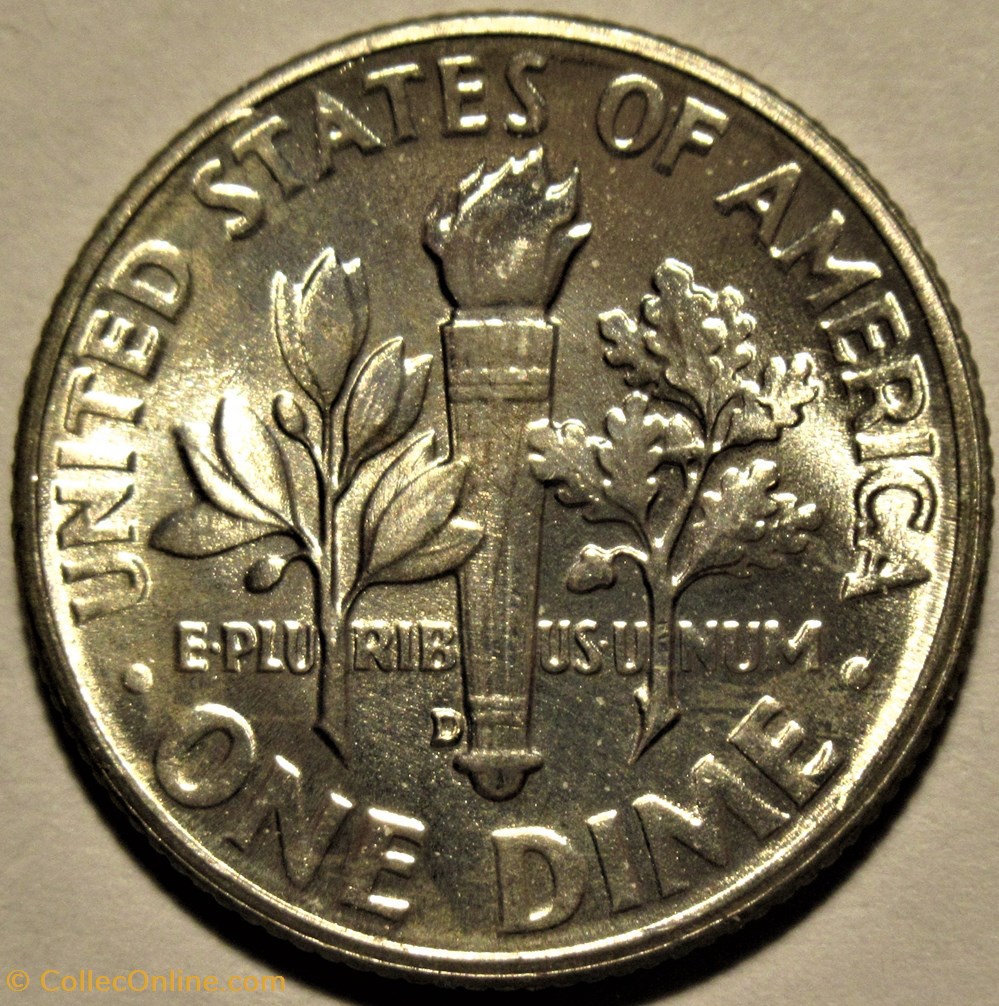 1955 Denver Dime monnaies monde etats unis 1955 denver dime