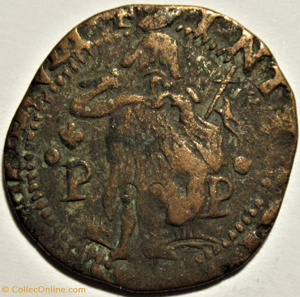 1596 Perpignan - 2 Sols countermarked - Philip II of Spain 3 monnaies europe medievale principaute de catalogne 1596 perpignan 2 sols countermarked philip ii of spain