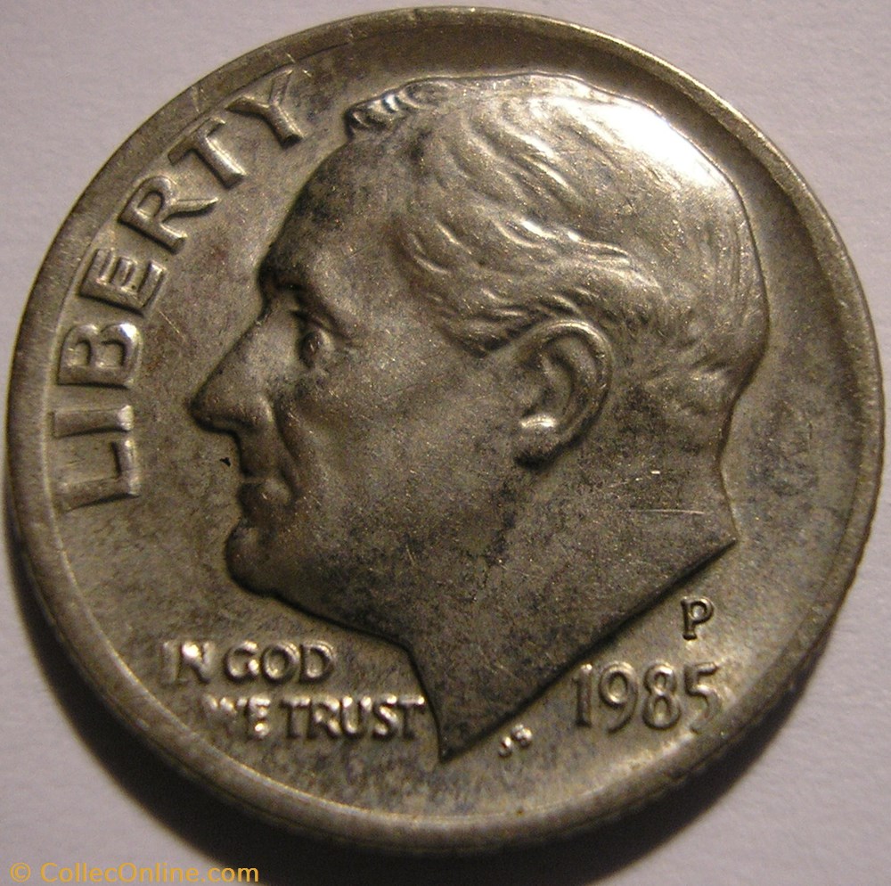 monnaies monde etats unis 1985 dime error