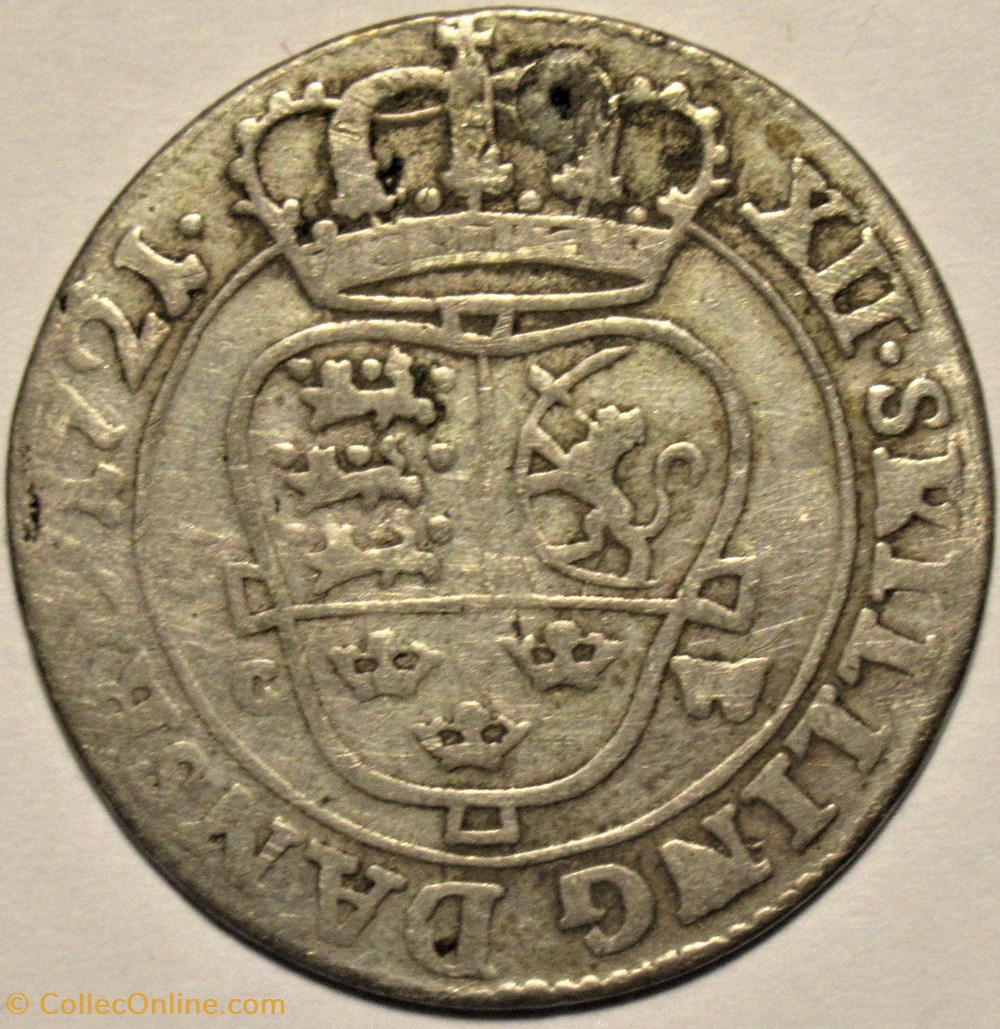 Frederik IV of Denmark - 12 Skilling 1721 monnaies monde danemark frederik iv of denmark 12 skilling 1721