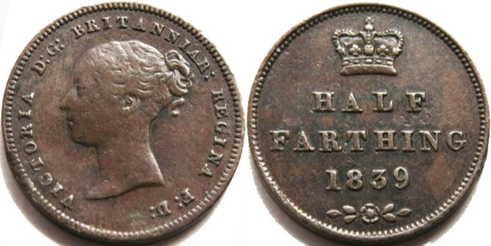 Victoria - Half Farthing 1839 - Kingdom of Great Britain monnaies monde royaume uni victoria half farthing 1839 kingdom of great britain